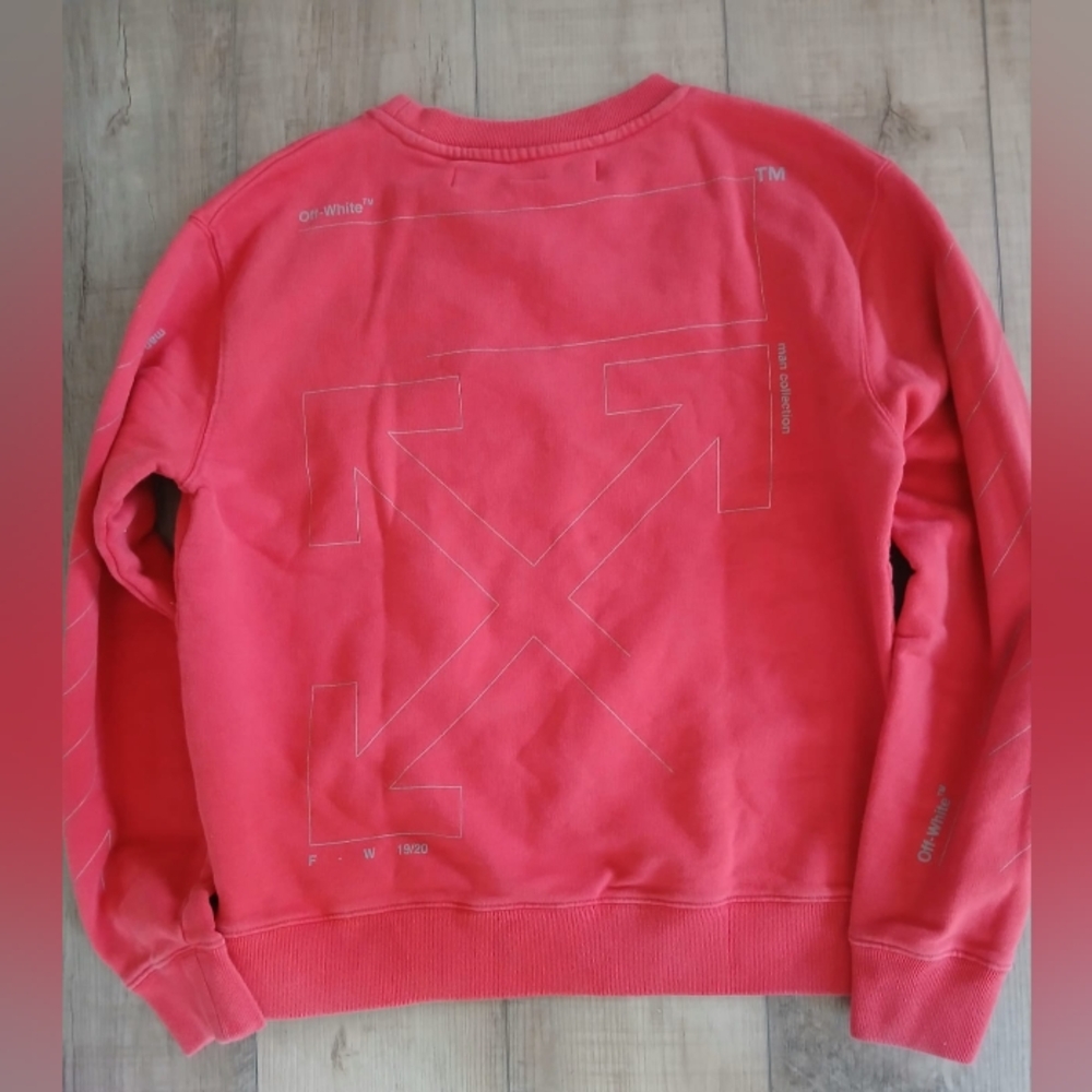 Rare Off-White Unfinished Arrows Sweatshirt Men's Size M - Picture 2 of 9